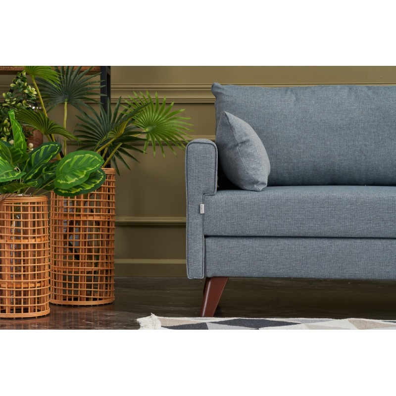 3-Seat Sofa Bella Soft Üçlü Koltuk - Blue Blue