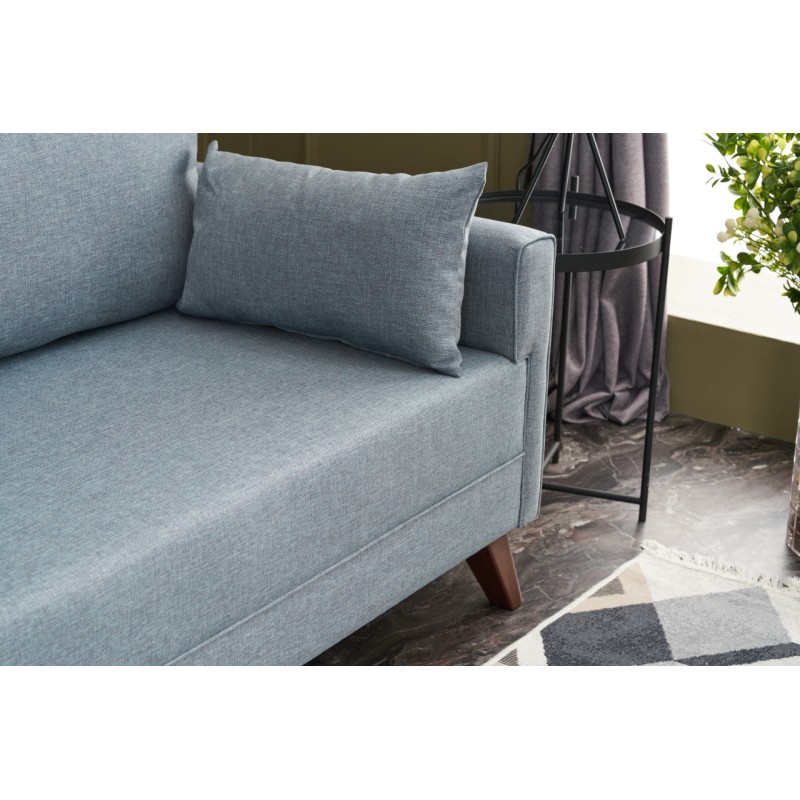 3-Seat Sofa Bella Soft Üçlü Koltuk - Blue Blue