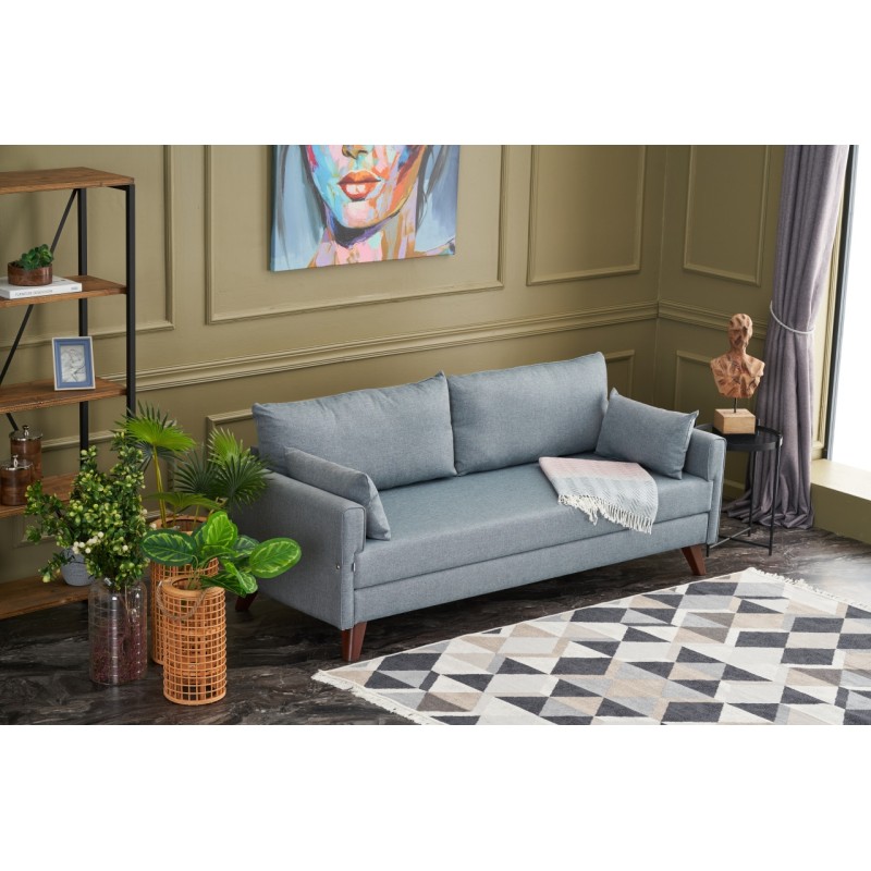Atelier del Sofa 3-Seat Sofa-Bed Bella Soft Yataklı Üçlü Koltuk - Blue Blue