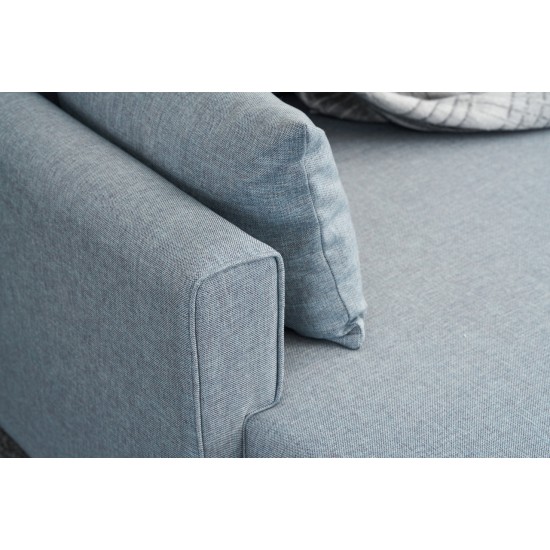 Corner Sofa-Bed Bella Soft Mini Köşe Right - Blue Blue Atelier del Sofa Corner Sofa-Bed Bella Soft Mini Köşe Right - Blue Blue