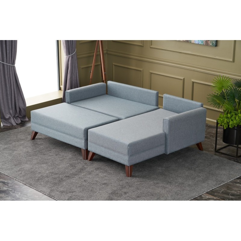 Atelier del Sofa Corner Sofa-Bed Bella Soft Mini Köşe Right - Blue Blue
