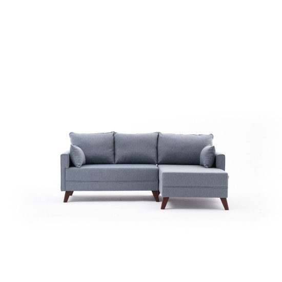 Corner Sofa-Bed Bella Soft Mini Köşe Right - Blue Blue Atelier del Sofa Corner Sofa-Bed Bella Soft Mini Köşe Right - Blue Blue