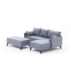 Corner Sofa-Bed Bella Soft Mini Köşe Right - Blue Blue Atelier del Sofa Corner Sofa-Bed Bella Soft Mini Köşe Right - Blue Blue