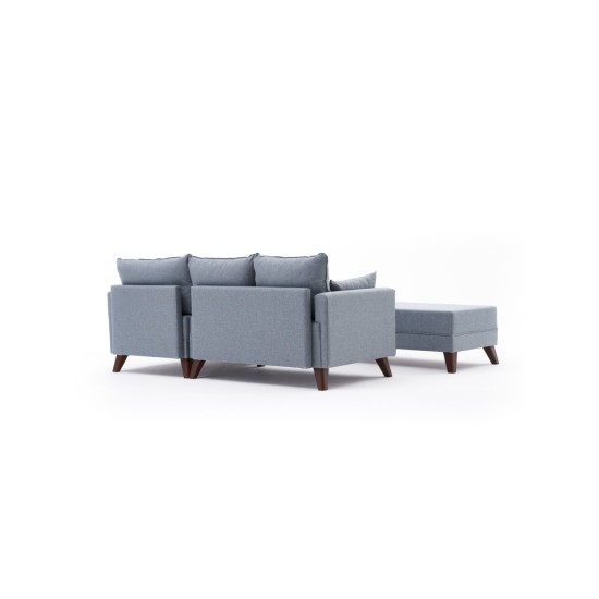 Corner Sofa-Bed Bella Soft Mini Köşe Right - Blue Blue Atelier del Sofa Corner Sofa-Bed Bella Soft Mini Köşe Right - Blue Blue