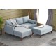 Corner Sofa-Bed Bella Soft Mini Köşe Left - Blue Blue Atelier del Sofa Corner Sofa-Bed Bella Soft Mini Köşe Left - Blue Blue