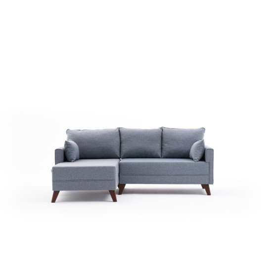 Corner Sofa-Bed Bella Soft Mini Köşe Left - Blue Blue Atelier del Sofa Corner Sofa-Bed Bella Soft Mini Köşe Left - Blue Blue