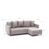 Atelier del Sofa Corner Sofa-Bed Aydam Right - Cream Cream