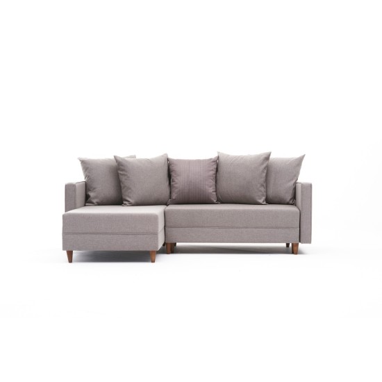 Corner Sofa-Bed Aydam Left - Cream Cream Atelier del Sofa Corner Sofa-Bed Aydam Left - Cream Cream