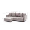 Atelier del Sofa Corner Sofa-Bed Aydam Left - Cream Cream