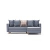 Corner Sofa-Bed Aydam Right - Blue Blue