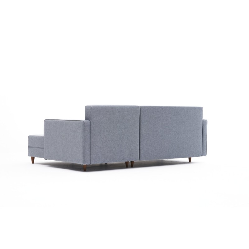 Corner Sofa-Bed Aydam Right - Blue Blue