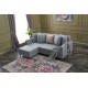 Corner Sofa-Bed Aydam Left - Blue Blue Atelier del Sofa Corner Sofa-Bed Aydam Left - Blue Blue