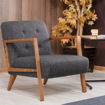 Wing Chair Kemer - Dark Grey Dark Grey