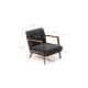 Wing Chair Kemer - Dark Grey Dark Grey Atelier del Sofa Wing Chair Kemer - Dark Grey Dark Grey