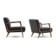 Wing Chair Kemer - Dark Grey Dark Grey Atelier del Sofa Wing Chair Kemer - Dark Grey Dark Grey