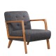 Wing Chair Kemer - Dark Grey Dark Grey Atelier del Sofa Wing Chair Kemer - Dark Grey Dark Grey