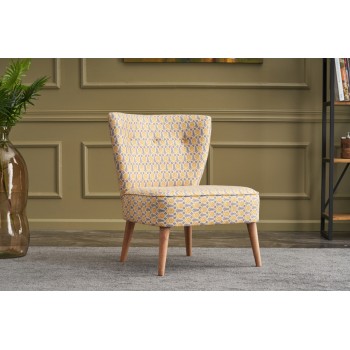 Wing Chair Viola Berjer Papatya Multicolor