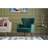 Atelier del Sofa Wing Chair Karina - Petrol Green Petrol Green