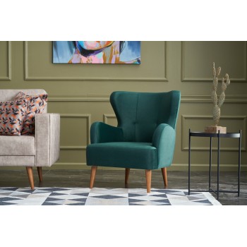 Wing Chair Karina - Petrol Green Petrol Green