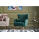Atelier del Sofa Wing Chair Karina - Petrol Green Petrol Green