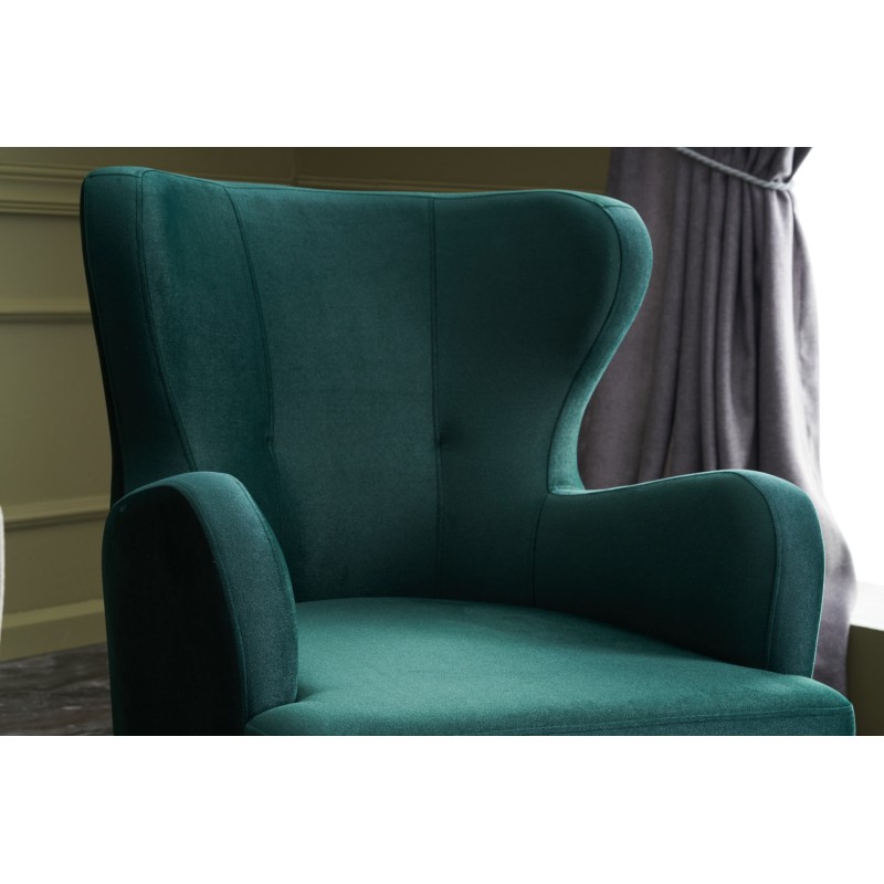 Atelier del Sofa Wing Chair Karina - Petrol Green Petrol Green