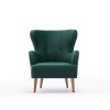 Atelier del Sofa Wing Chair Karina - Petrol Green Petrol Green