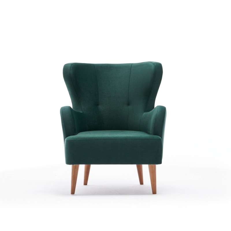 Atelier del Sofa Wing Chair Karina - Petrol Green Petrol Green