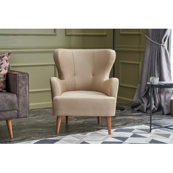 Wing Chair Karina - Cream Cream