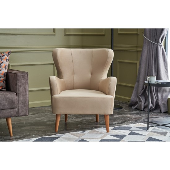 Atelier del Sofa Wing Chair Karina - Cream Cream