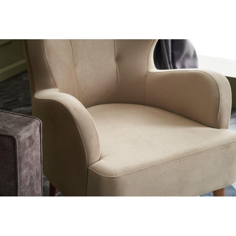 Atelier del Sofa Wing Chair Karina - Cream Cream