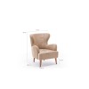 Atelier del Sofa Wing Chair Karina - Cream Cream