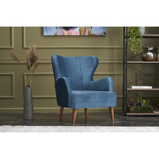 Wing Chair Karina - Blue Blue Wing Chair Karina - Blue Blue