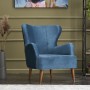 Wing Chair Karina - Blue Blue