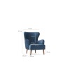 Wing Chair Karina - Blue Blue