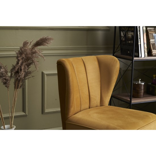 Wing Chair Layla - Gold Gold Atelier del Sofa Wing Chair Layla - Gold Gold