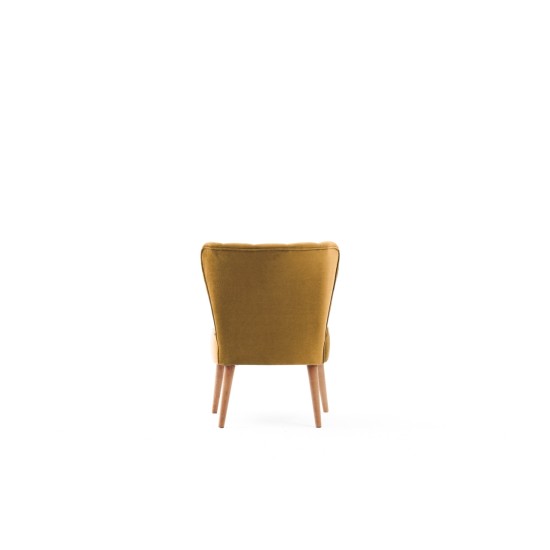 Wing Chair Layla - Gold Gold Atelier del Sofa Wing Chair Layla - Gold Gold