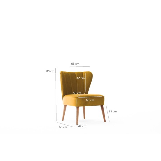 Wing Chair Layla - Gold Gold Atelier del Sofa Wing Chair Layla - Gold Gold