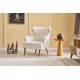 Atelier del Sofa Wing Chair Karina Prestij - Cream Cream