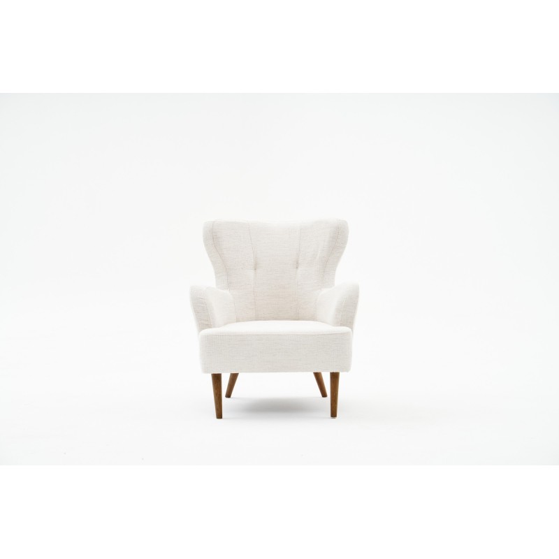 Atelier del Sofa Wing Chair Karina Prestij - Cream Cream