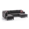 Atelier del Sofa Corner Sofa-Bed Eris - Anthracite Anthracite