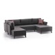 Corner Sofa-Bed Eris - Anthracite Anthracite Atelier del Sofa Corner Sofa-Bed Eris - Anthracite Anthracite