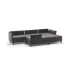 Atelier del Sofa Corner Sofa-Bed Eris - Anthracite Anthracite