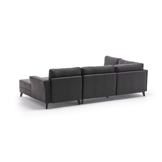 Corner Sofa-Bed Eris - Anthracite Anthracite Atelier del Sofa Corner Sofa-Bed Eris - Anthracite Anthracite