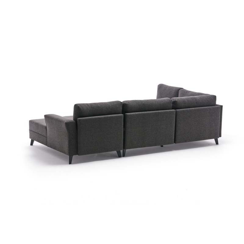 Atelier del Sofa Corner Sofa-Bed Eris - Anthracite Anthracite