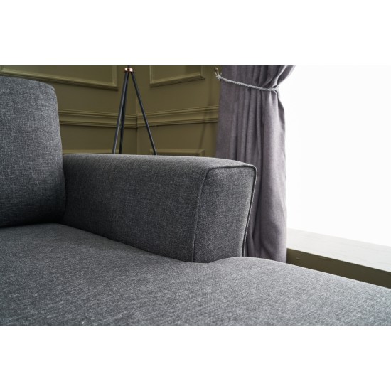 Corner Sofa-Bed Eris - Anthracite Anthracite Atelier del Sofa Corner Sofa-Bed Eris - Anthracite Anthracite