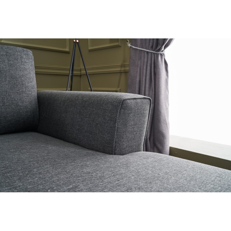 Atelier del Sofa Corner Sofa-Bed Eris - Anthracite Anthracite