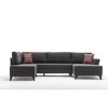 Atelier del Sofa Corner Sofa-Bed Eris - Anthracite Anthracite