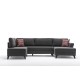 Corner Sofa-Bed Eris - Anthracite Anthracite Atelier del Sofa Corner Sofa-Bed Eris - Anthracite Anthracite