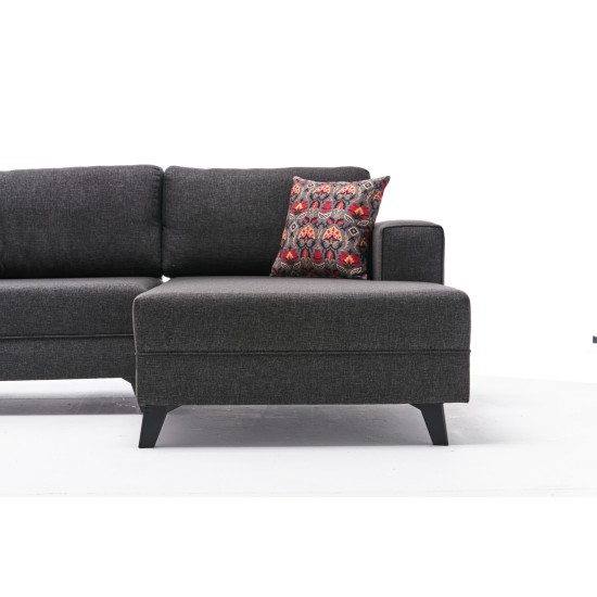 Γωνιακός Καναπές Efsun - 300x202x78εκ - Χρώμα Ανθρακί Γωνιακός Καναπές Efsun - 300x202x78εκ - Χρώμα Ανθρακί