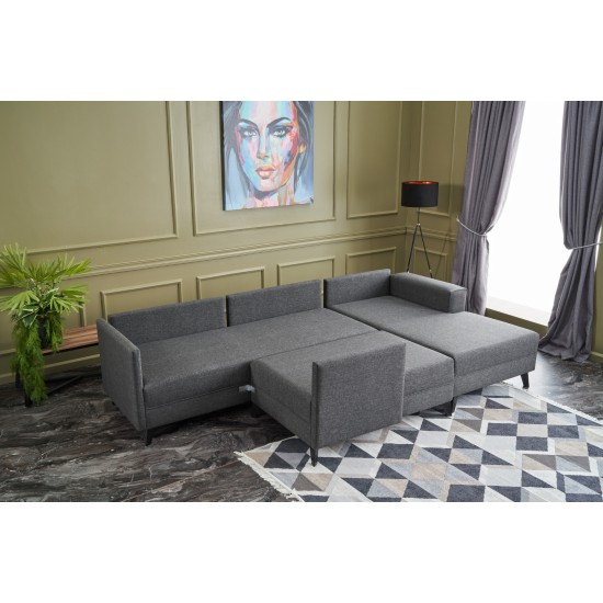 Γωνιακός Καναπές Efsun - 300x202x78εκ - Χρώμα Ανθρακί Γωνιακός Καναπές Efsun - 300x202x78εκ - Χρώμα Ανθρακί